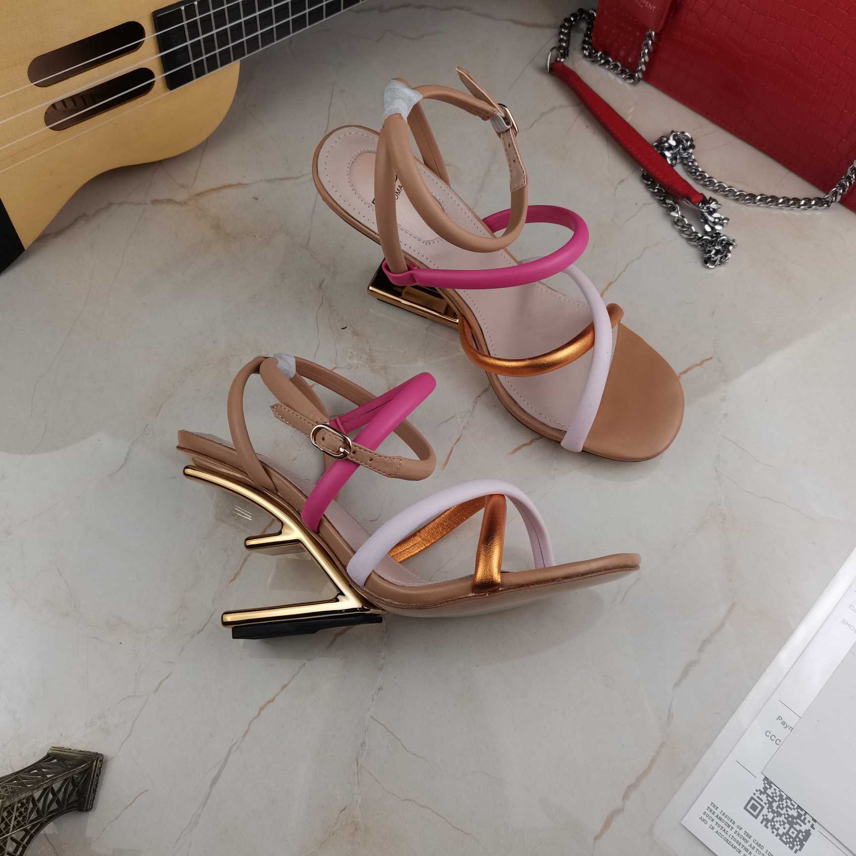 Fendi Women's Purple First Leather Sandal - DopestKickz