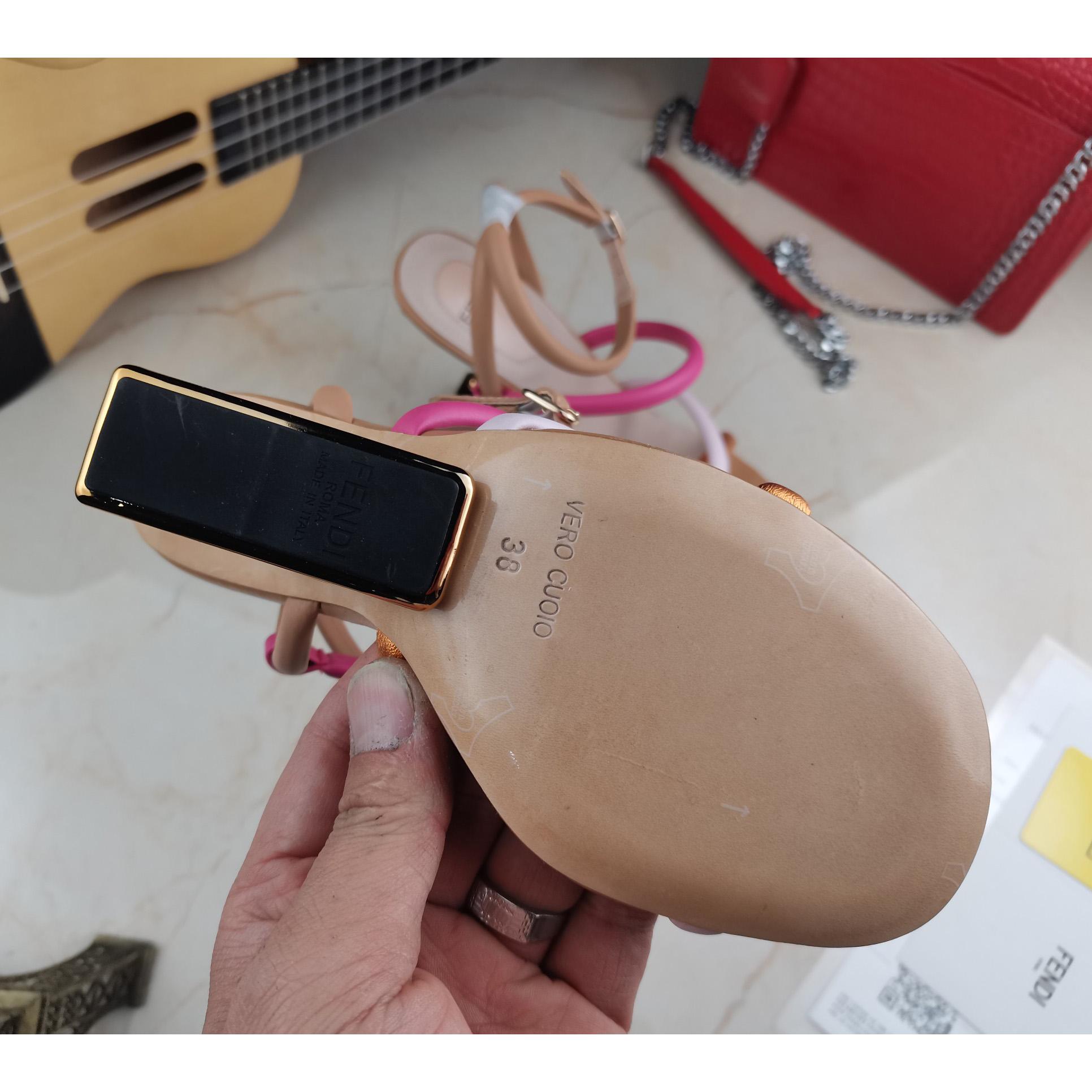 Fendi Women's Purple First Leather Sandal - DopestKickz