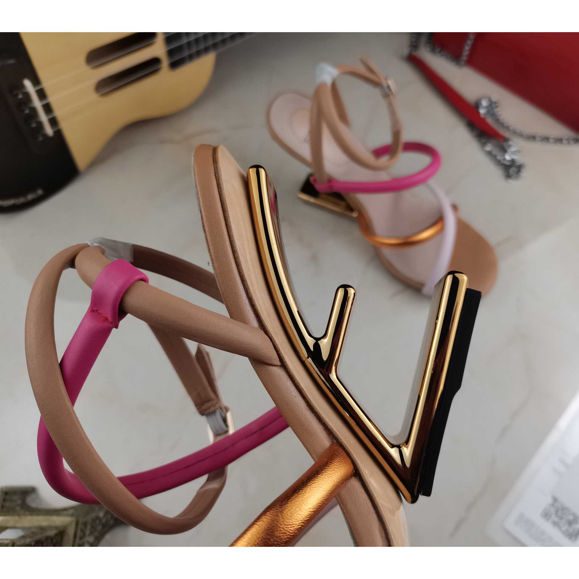 Fendi Women's Purple First Leather Sandal - DopestKickz