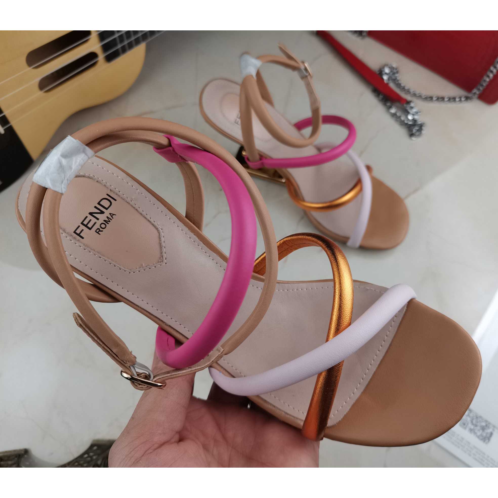 Fendi Women's Purple First Leather Sandal - DopestKickz