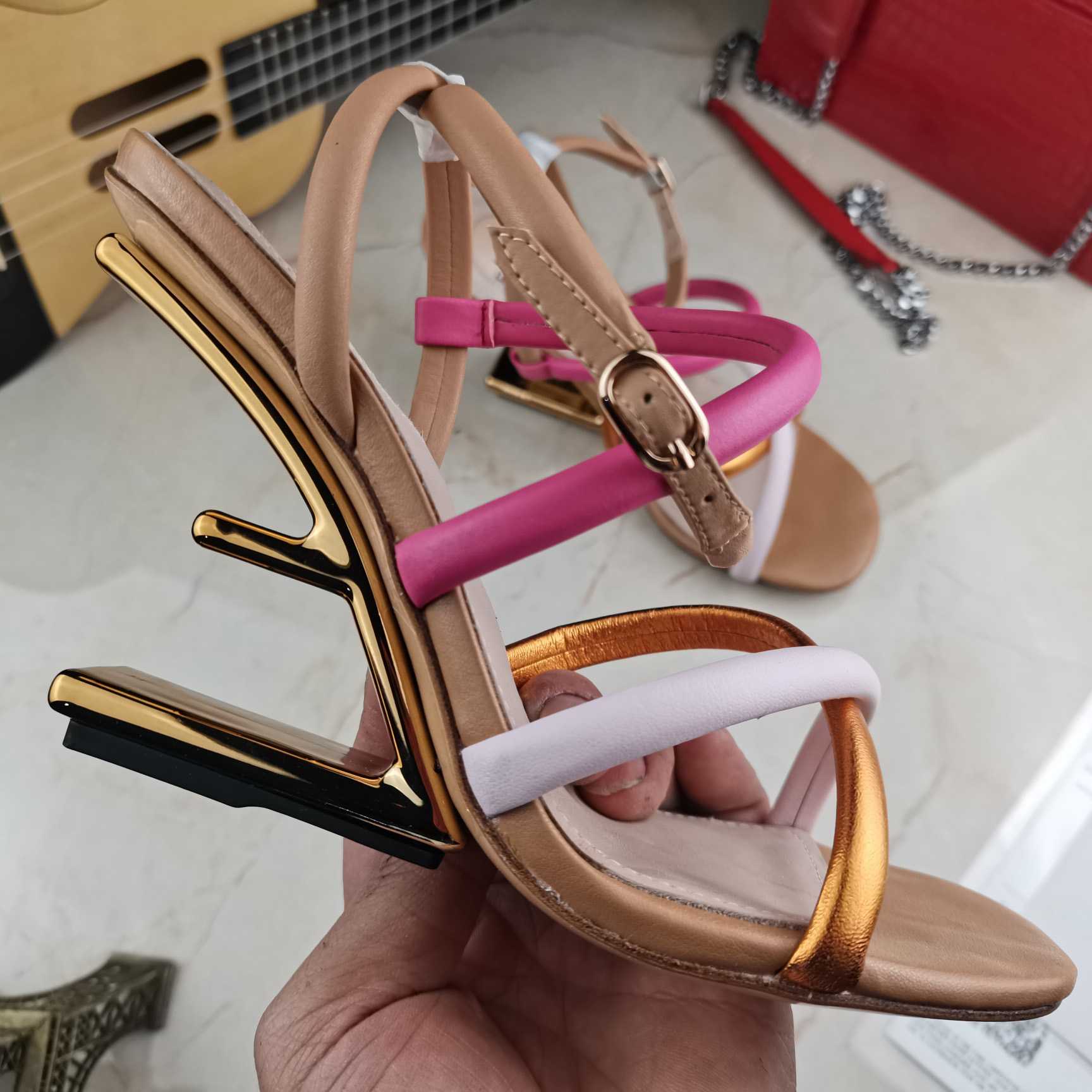 Fendi Women's Purple First Leather Sandal - DopestKickz