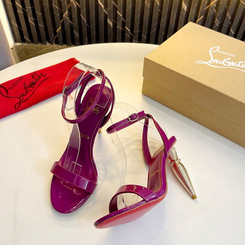 Christian Louboutin Lipqueen 105 Patent Leather Sandals - DopestKickz