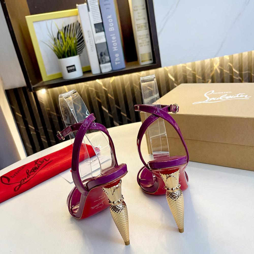 Christian Louboutin Lipqueen 105 Patent Leather Sandals - DopestKickz