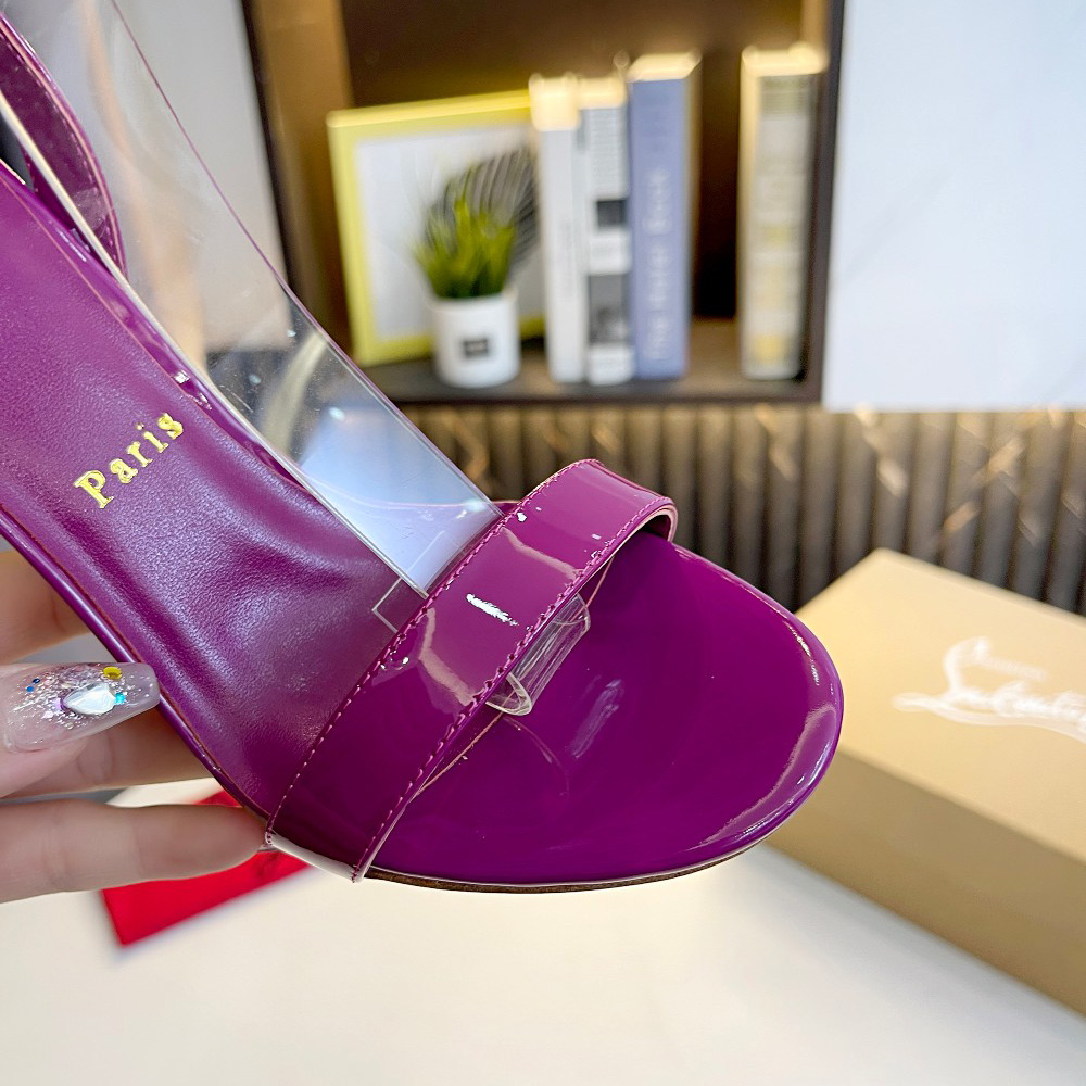 Christian Louboutin Lipqueen 105 Patent Leather Sandals - DopestKickz