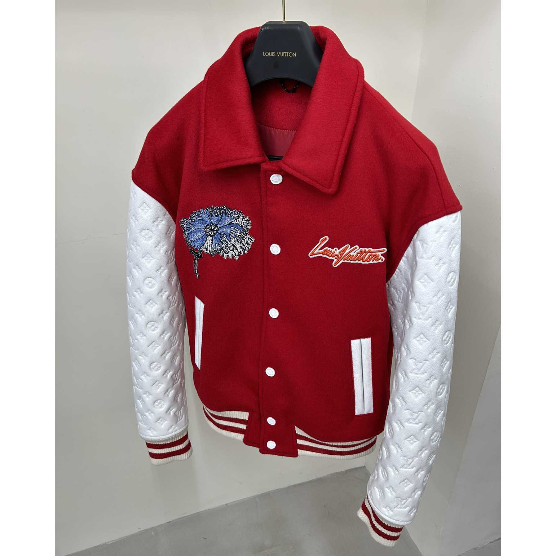 Louis Vuitton LV x YK Psychedelic Flower Embroidered Varsity Blouson   1AB8I2 - DopestKickz