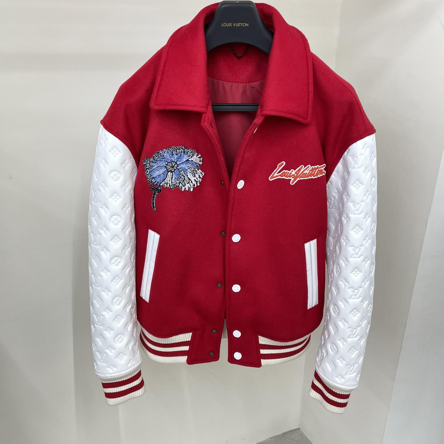 Louis Vuitton LV x YK Psychedelic Flower Embroidered Varsity Blouson   1AB8I2 - DopestKickz