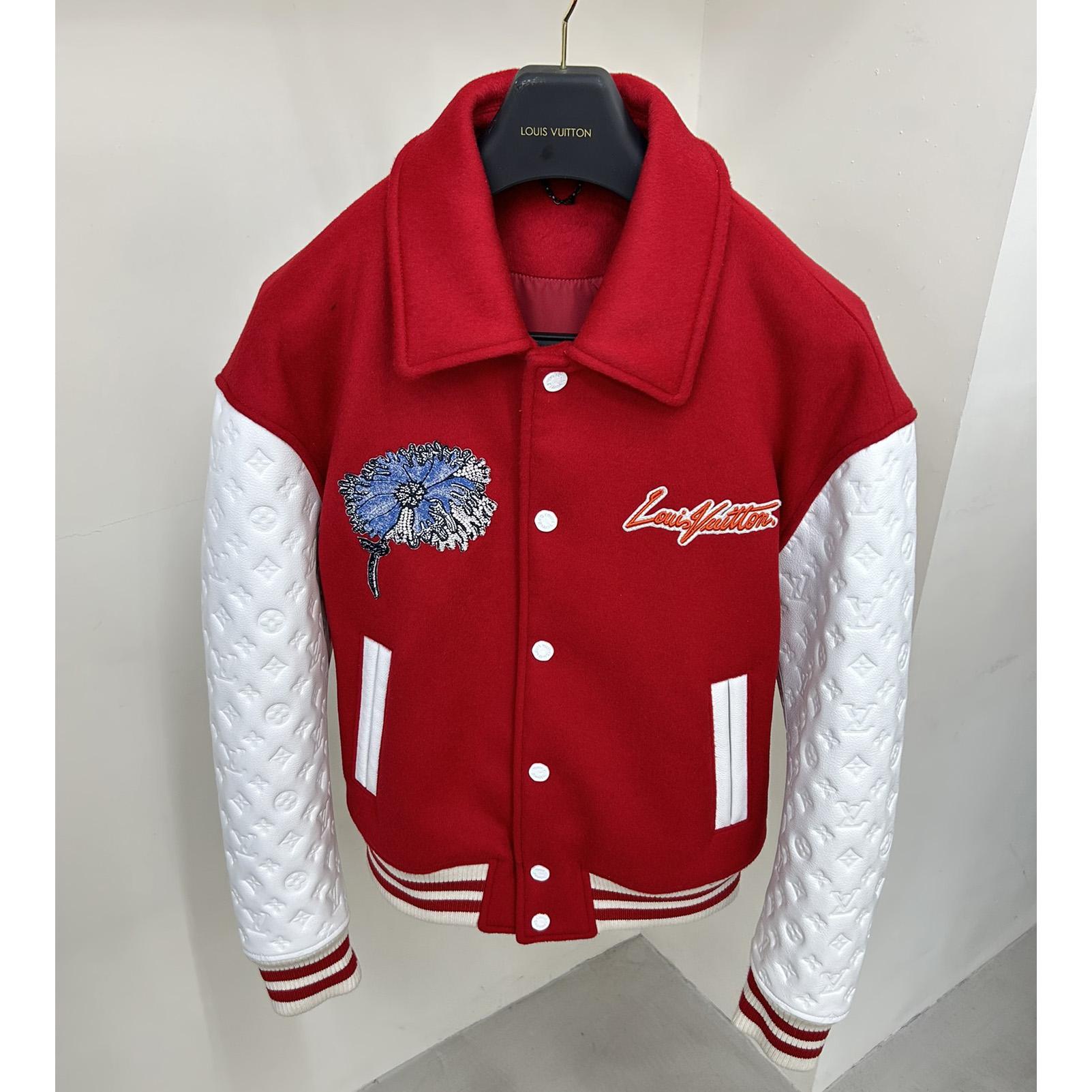 Louis Vuitton LV x YK Psychedelic Flower Embroidered Varsity Blouson   1AB8I2 - DopestKickz