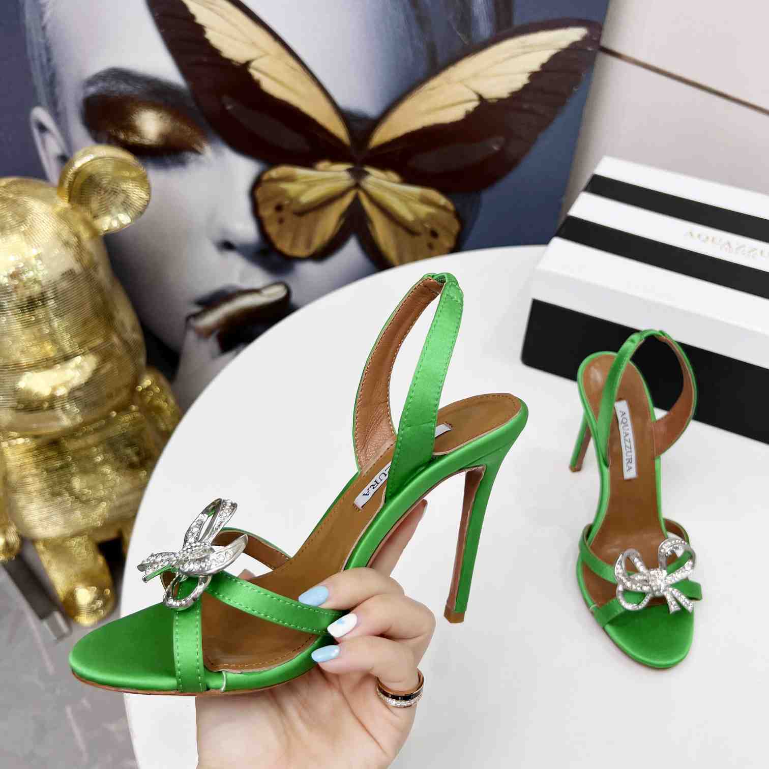 Aquazzura Babe Sandal 105 - DopestKickz