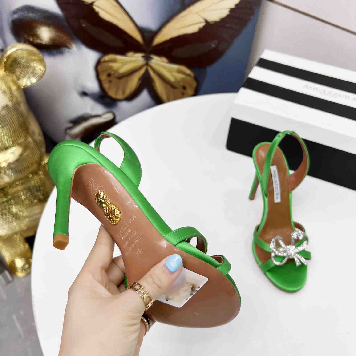 Aquazzura Babe Sandal 105 - DopestKickz