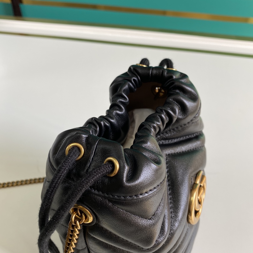 Gucci GG Marmont Mini Bucket Bag(19-17cm) - DopestKickz