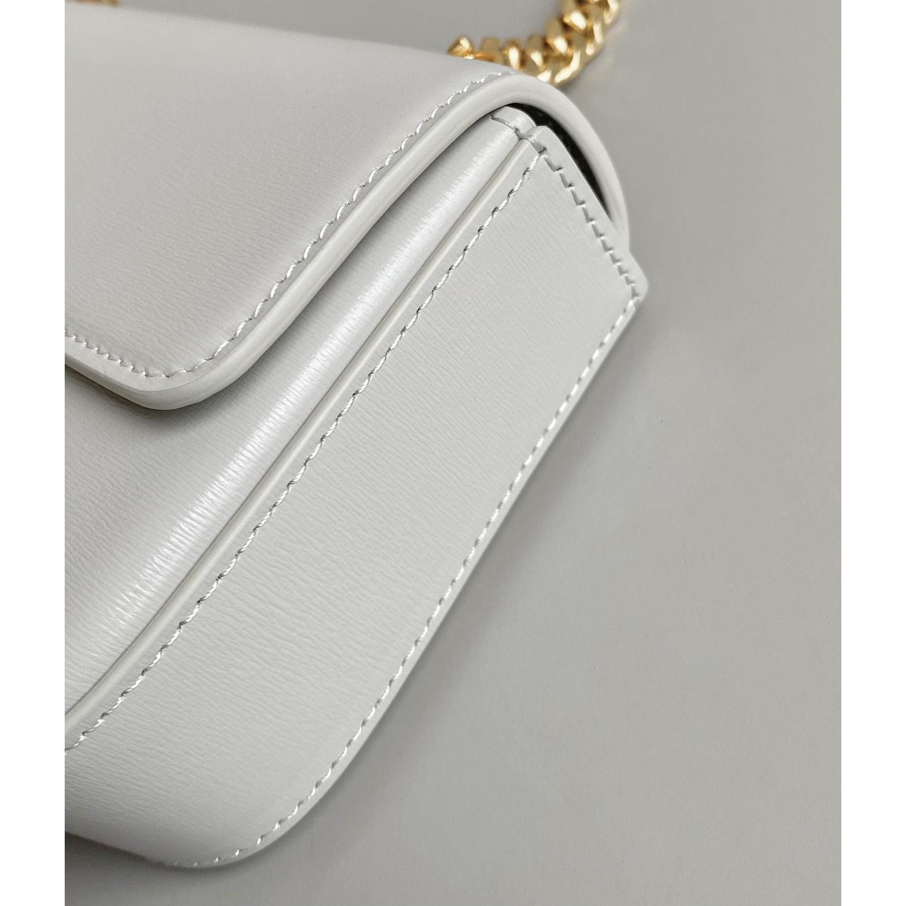 Celine Chain Shoulder Bag Triomphe In Shiny Calfskin - DopestKickz