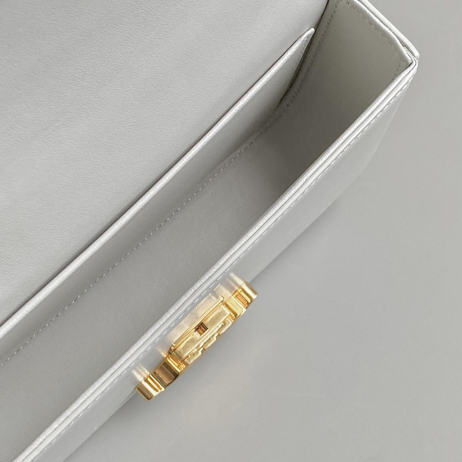 Celine Chain Shoulder Bag Triomphe In Shiny Calfskin - DopestKickz