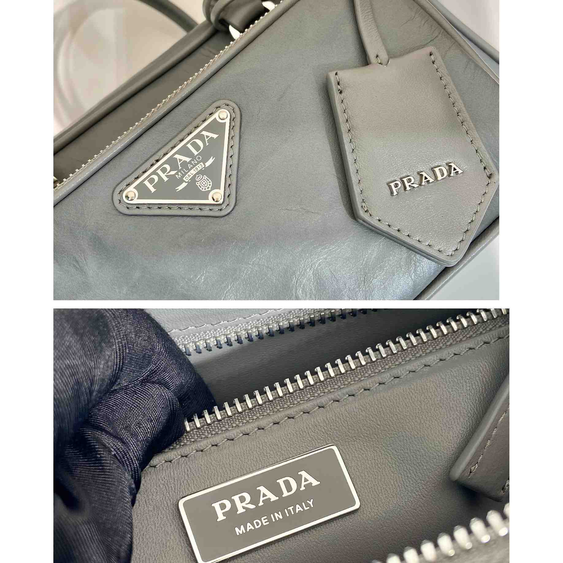 Prada Antique Nappa Leather Multi-pocket Top-handle Bag - DopestKickz