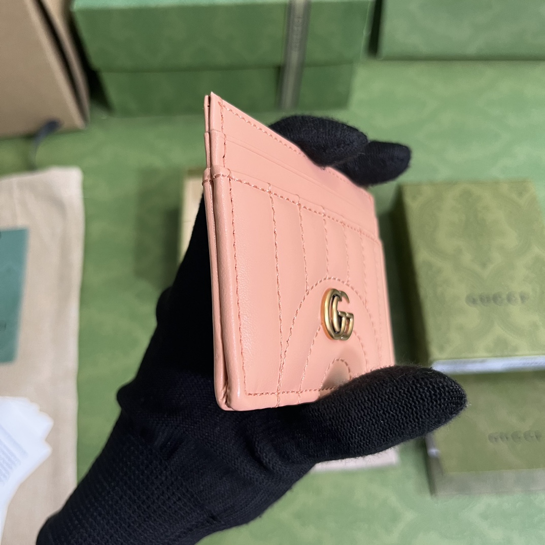 Gucci GG Marmont Matelassé Card Case(10-7cm) - DopestKickz
