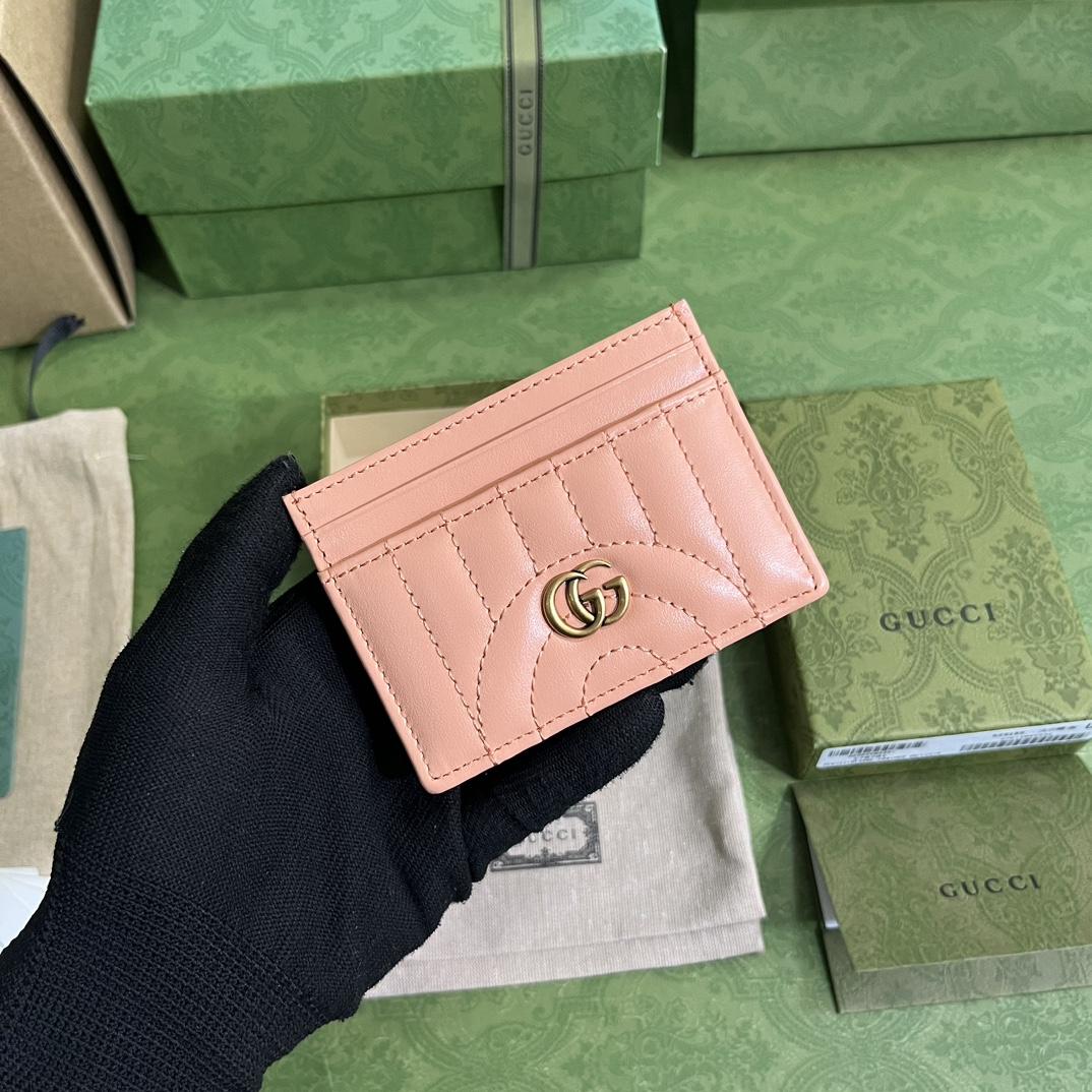 Gucci GG Marmont Matelassé Card Case(10-7cm) - DopestKickz