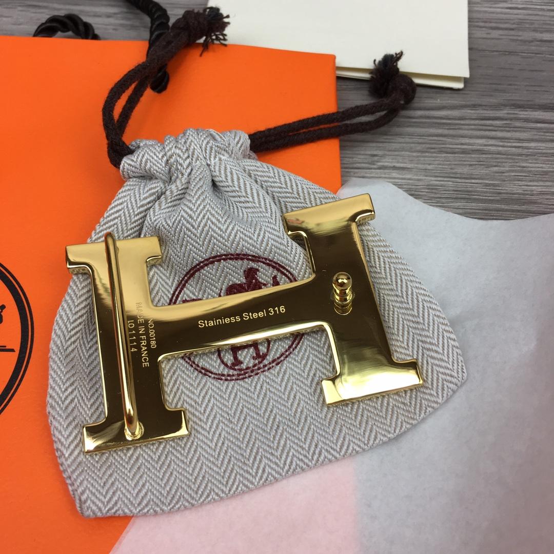 Hermes Brown Leather H Buckle Belt - DopestKickz