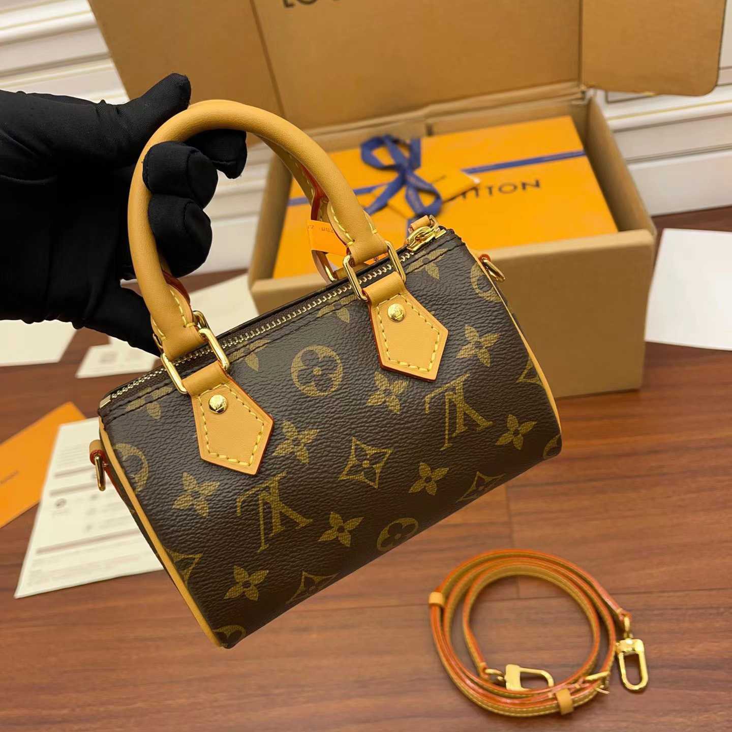 Louis Vuitton Monogram Nano Speedy Bandouliere   M81085 - DopestKickz