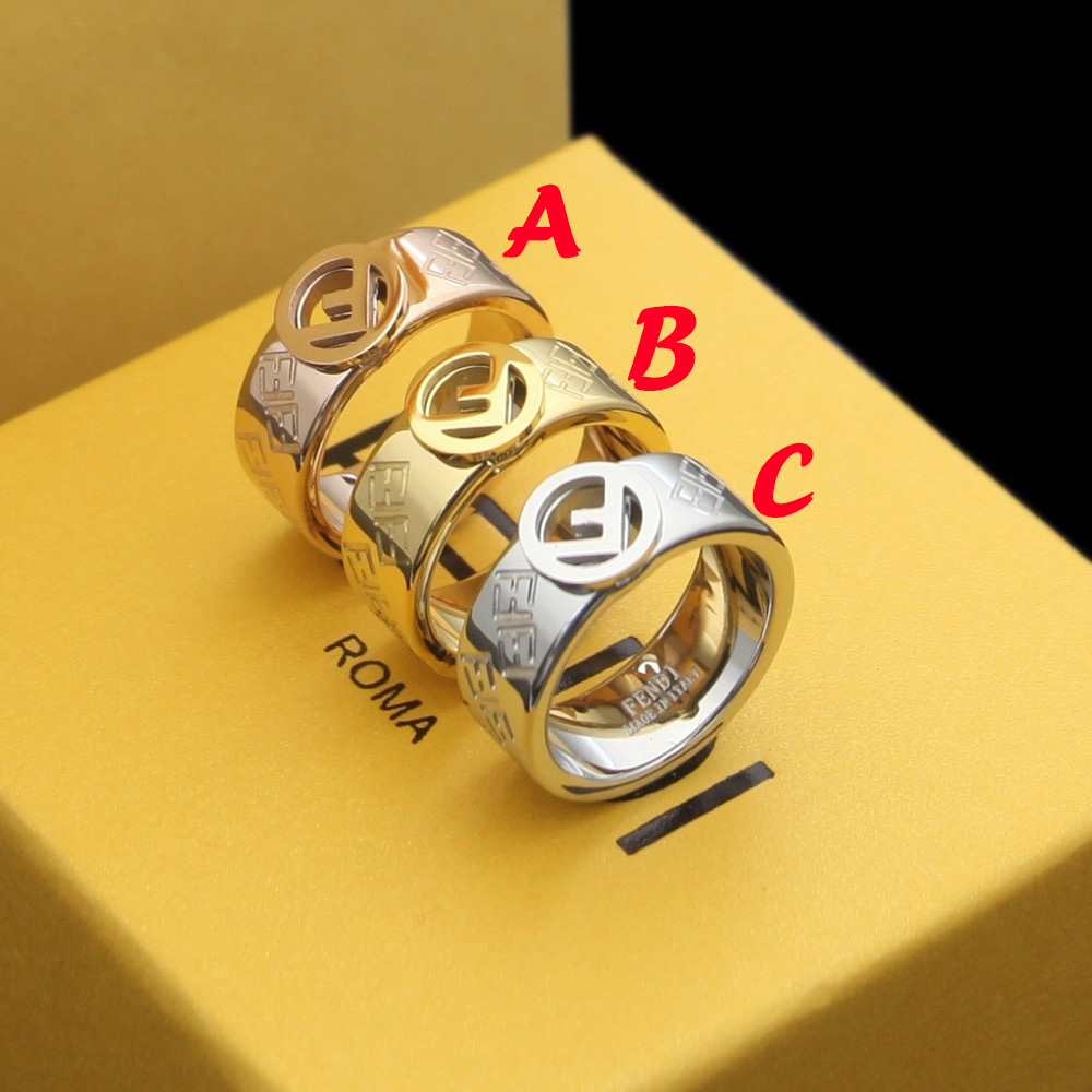Fendi Initial Brass Ring - DopestKickz