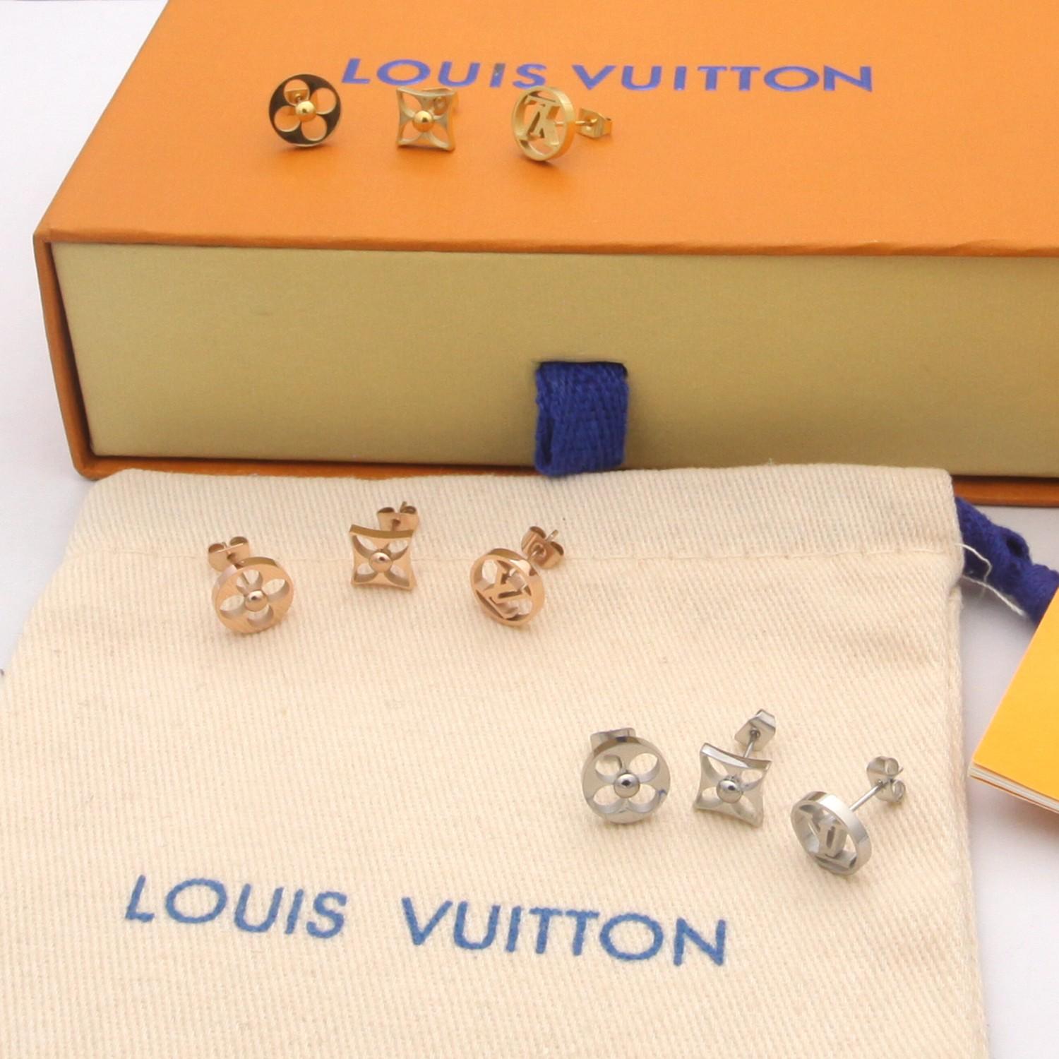 Louis Vuitton Crazy in Lock Earrings Set   M00395 - DopestKickz