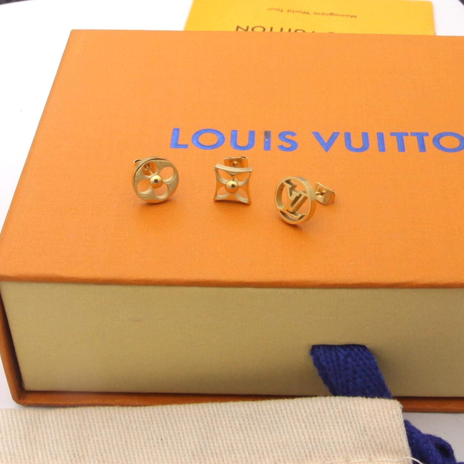 Louis Vuitton Crazy in Lock Earrings Set   M00395 - DopestKickz