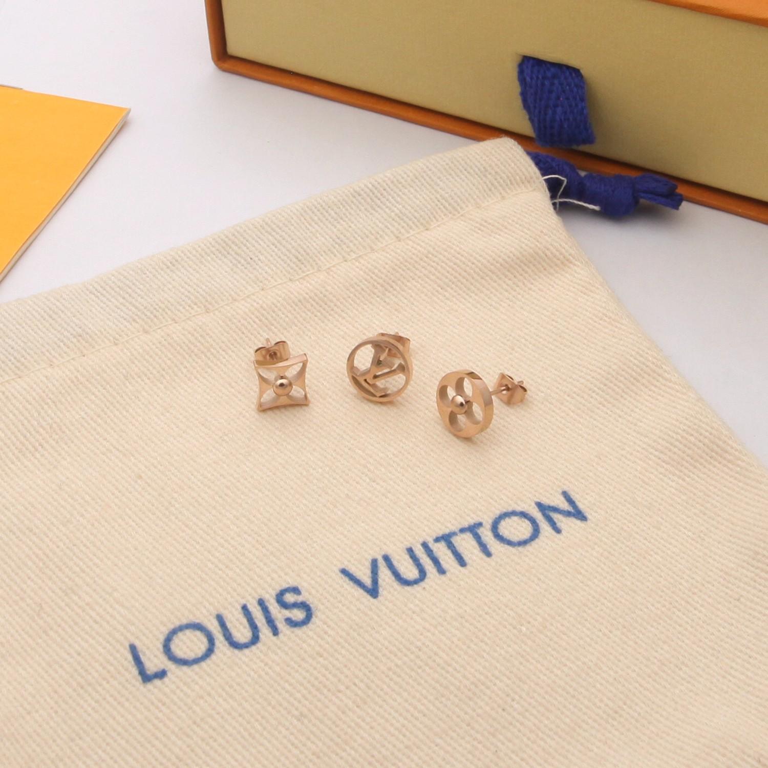 Louis Vuitton Crazy in Lock Earrings Set   M00395 - DopestKickz