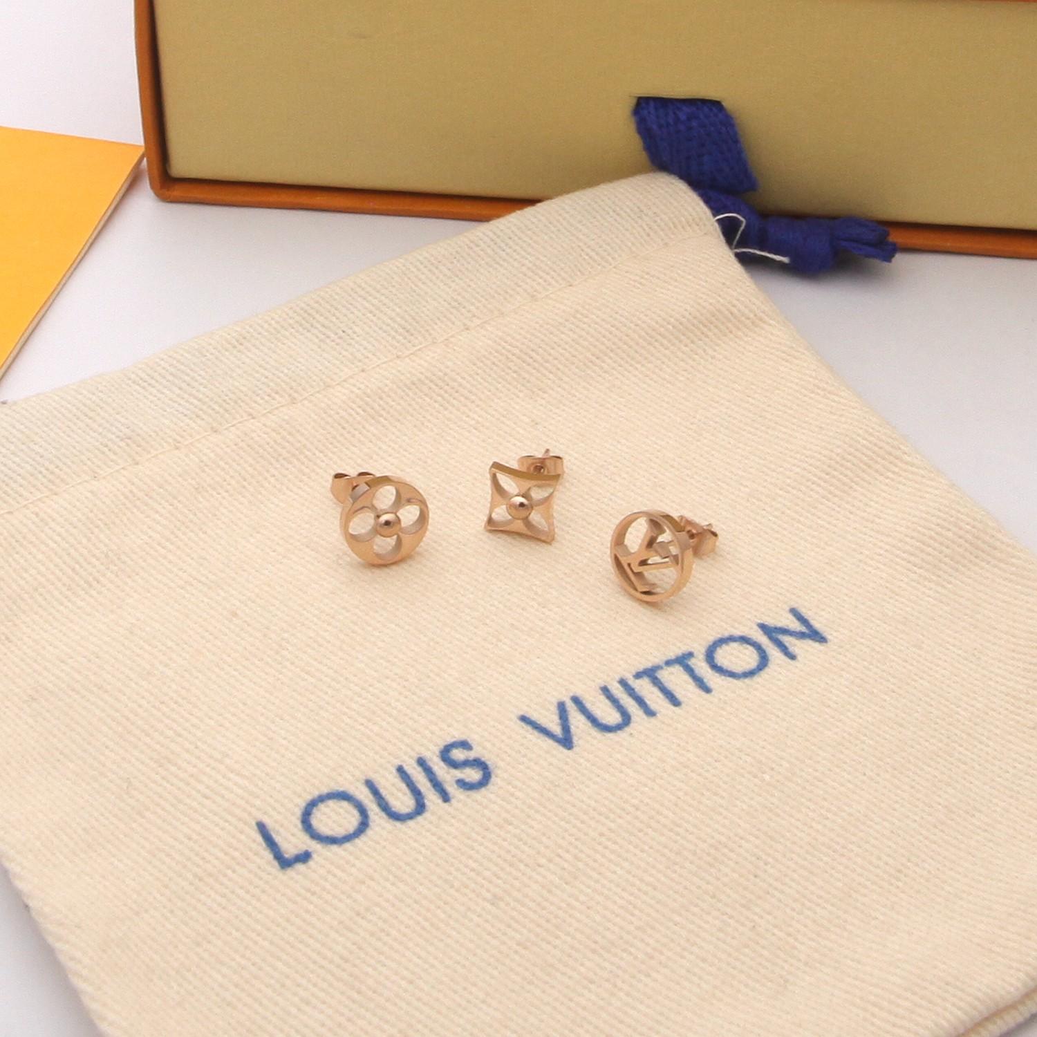 Louis Vuitton Crazy in Lock Earrings Set   M00395 - DopestKickz