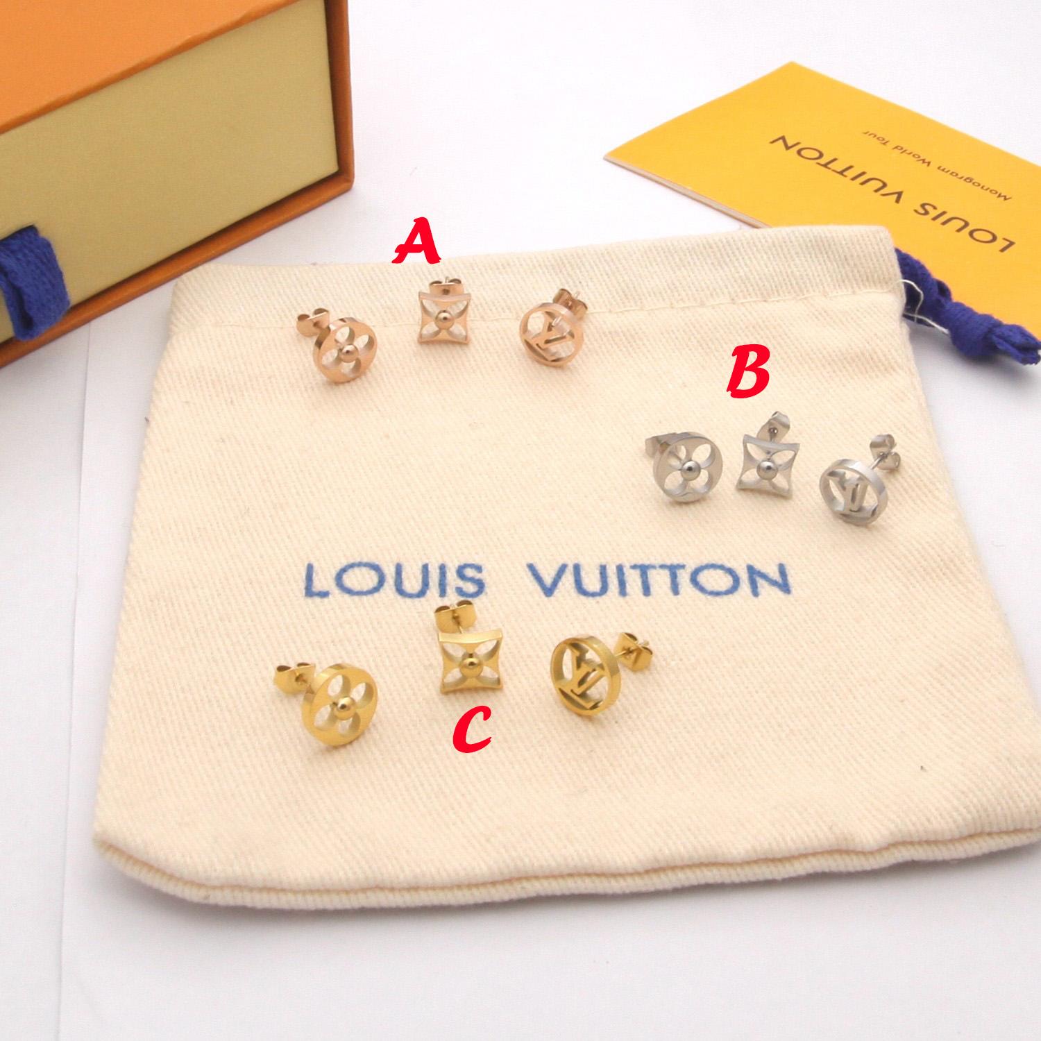 Louis Vuitton Crazy in Lock Earrings Set   M00395 - DopestKickz