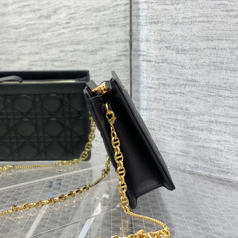 Dior Caro Zipped Pouch With Chain  - DopestKickz