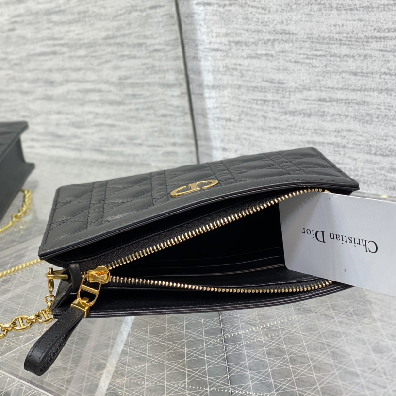 Dior Caro Zipped Pouch With Chain  - DopestKickz