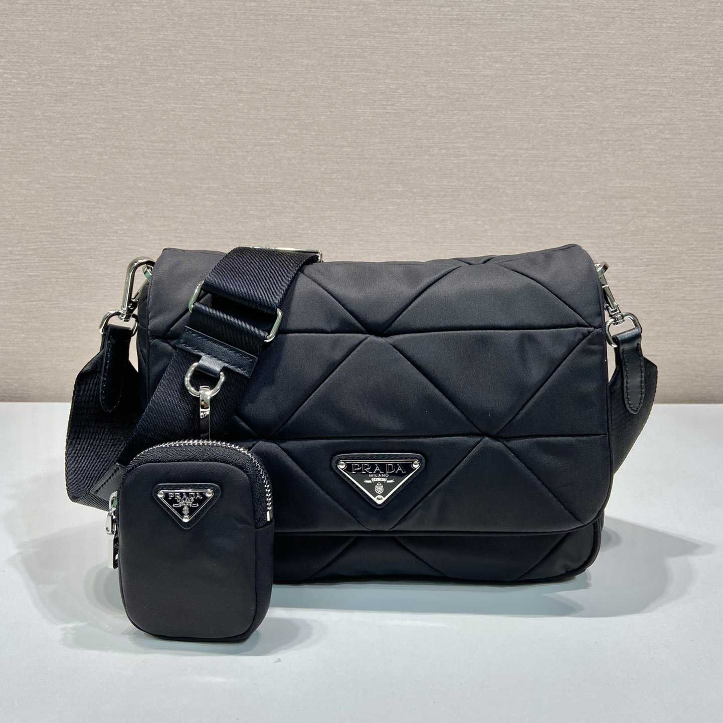 Prada Padded Re-Nylon Shoulder Bag - DopestKickz