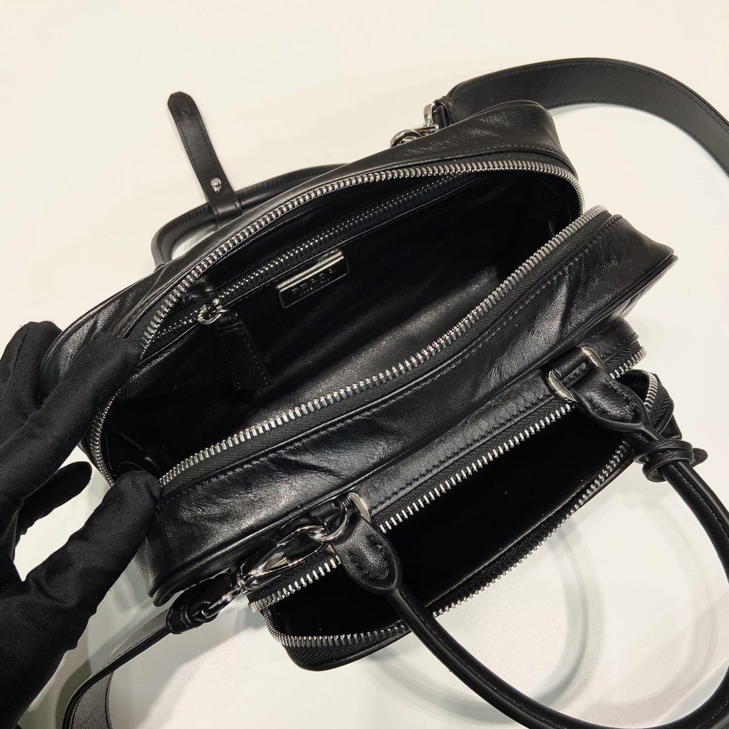 Prada Antique Nappa Leather Multi-pocket Top-handle Bag - DopestKickz