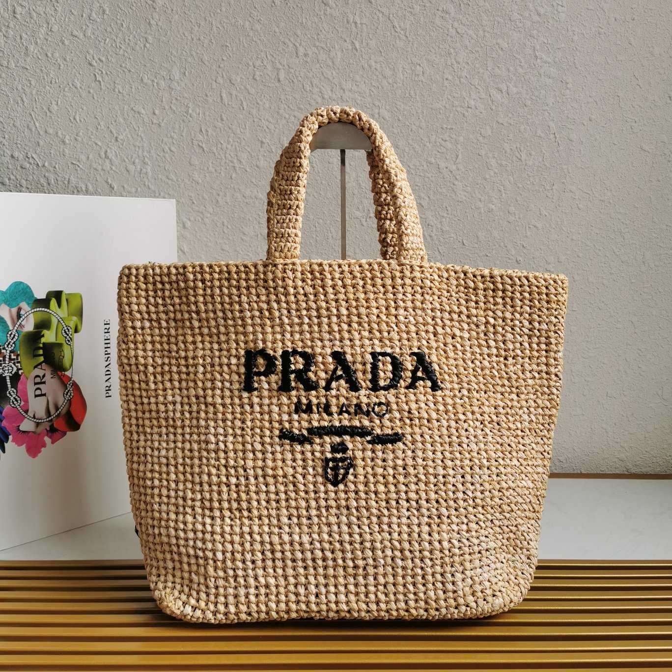 Prada Small Raffia Tote Bag - DopestKickz