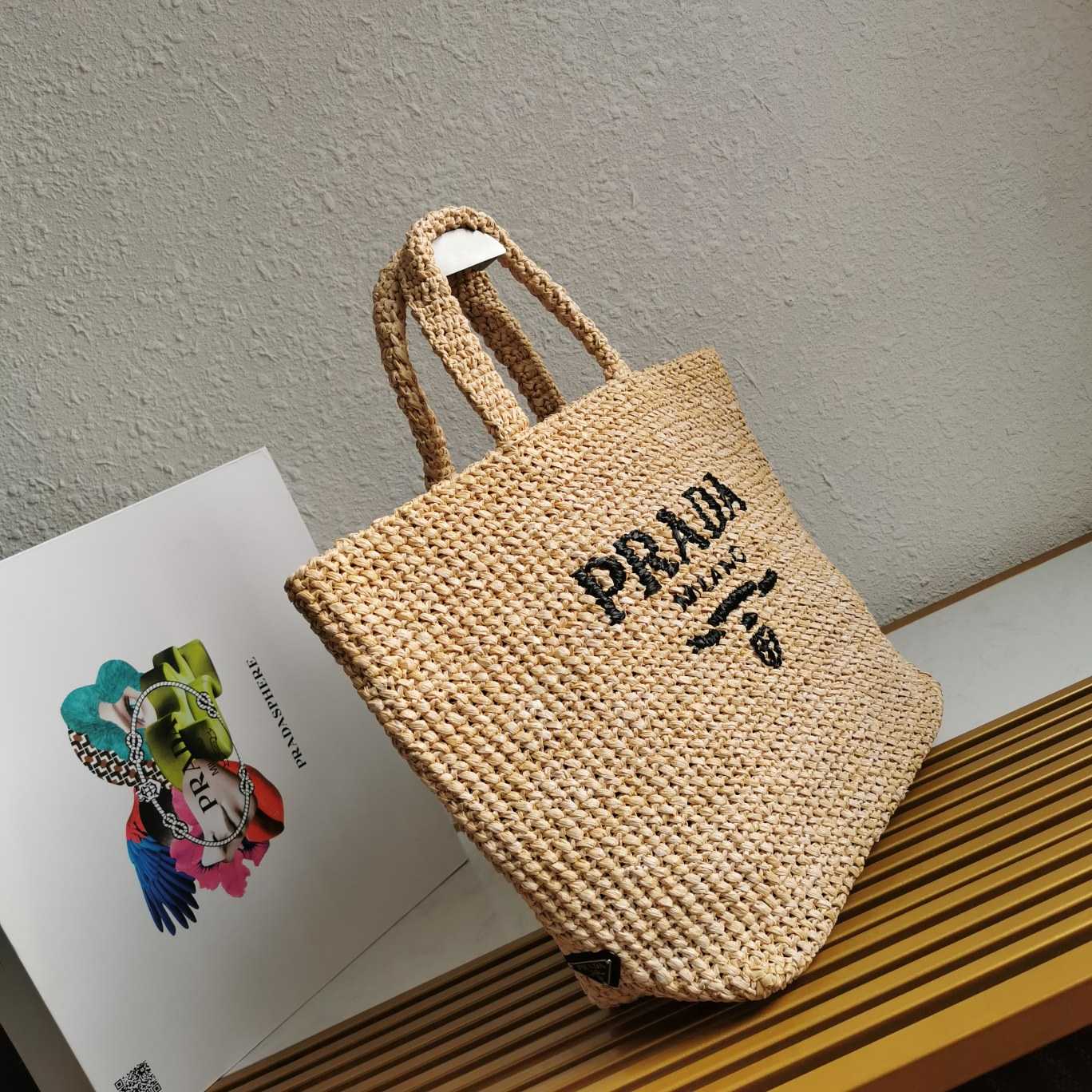 Prada Small Raffia Tote Bag - DopestKickz