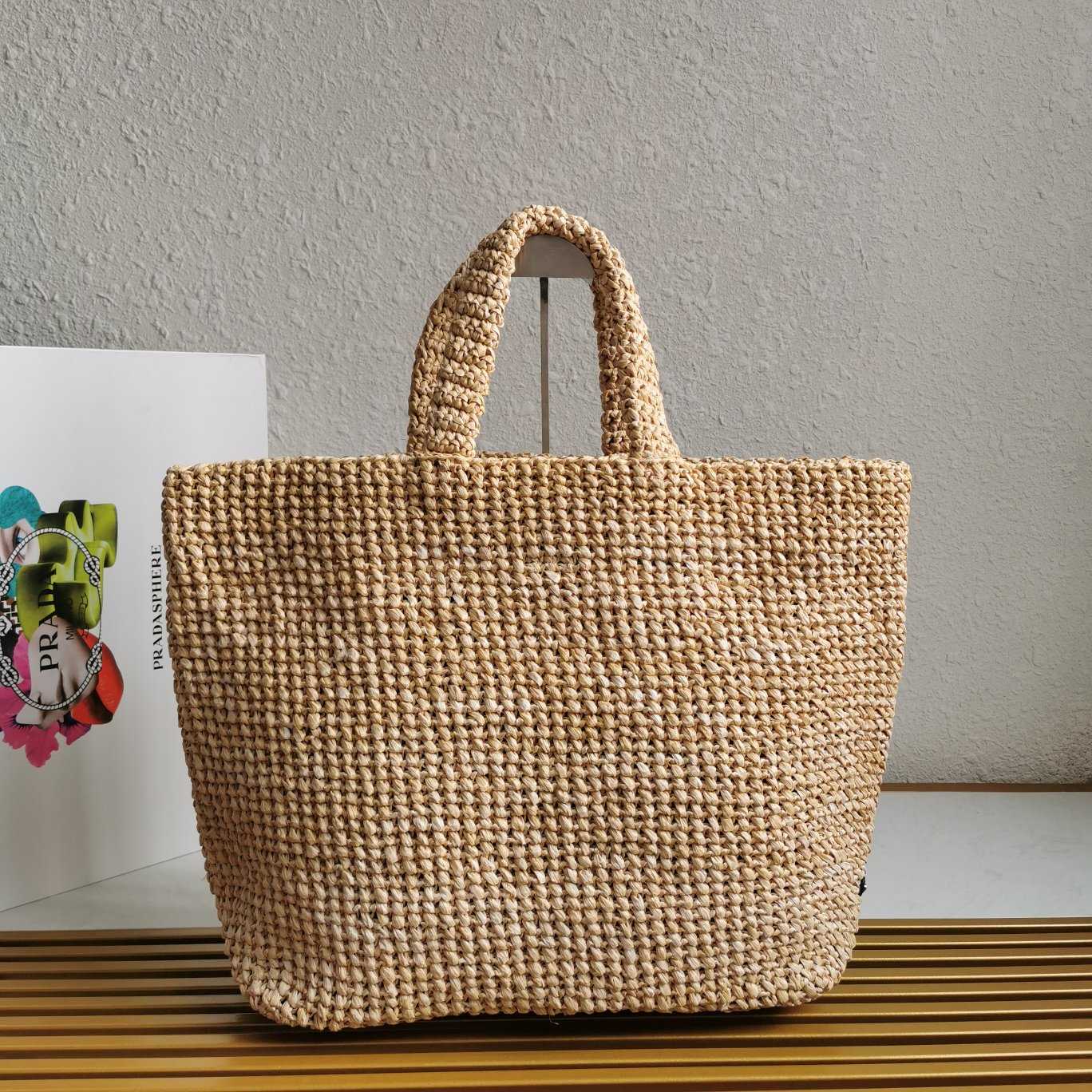 Prada Small Raffia Tote Bag - DopestKickz