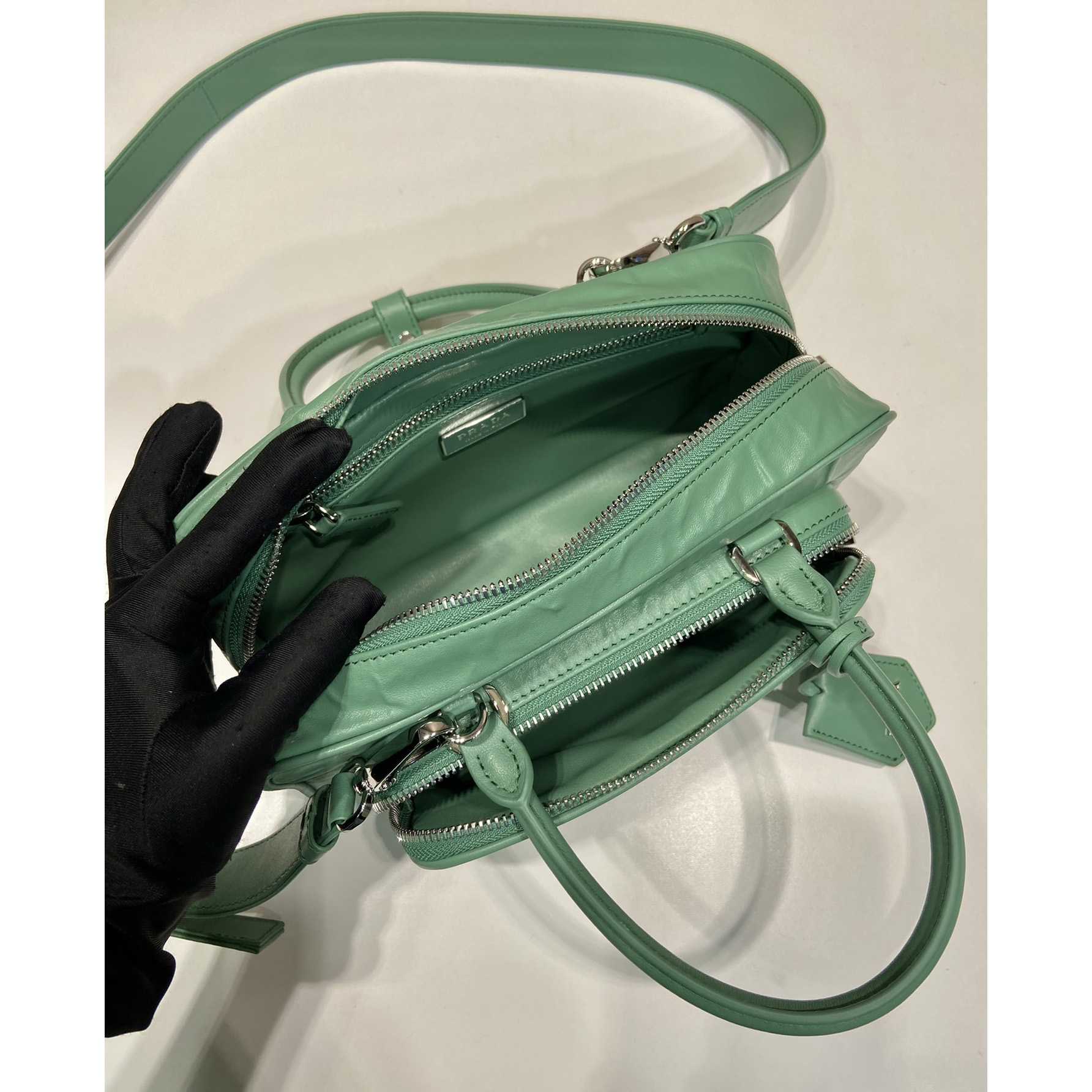 Prada Antique Nappa Leather Multi-pocket Top-handle Bag - DopestKickz