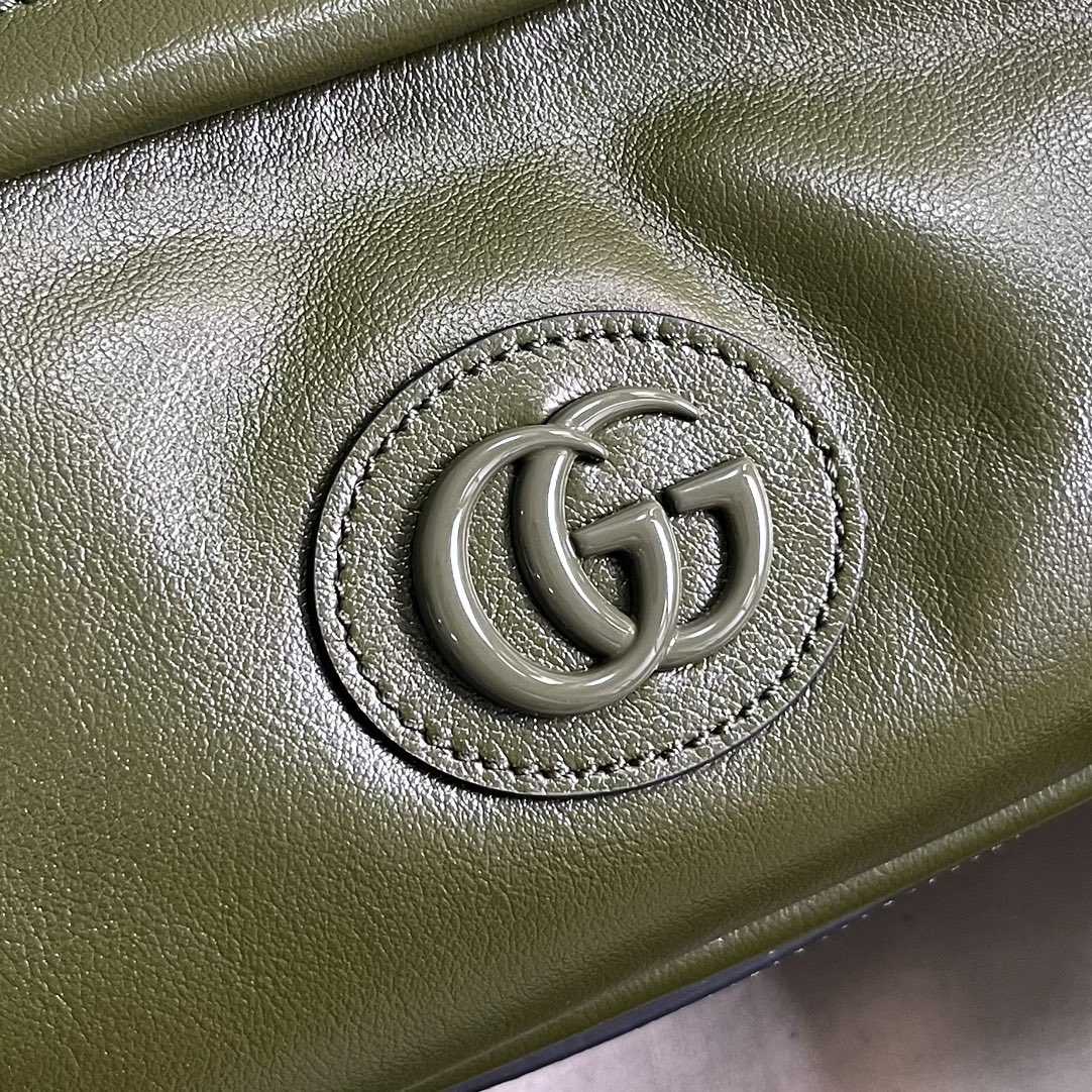 Gucci Shoulder Bag With Tonal Double G(23.5-15.5-8cm) - DopestKickz