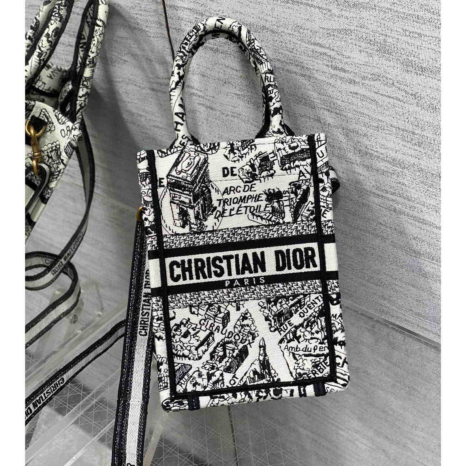 Dior Mini Dior Book Tote Phone Bag - DopestKickz