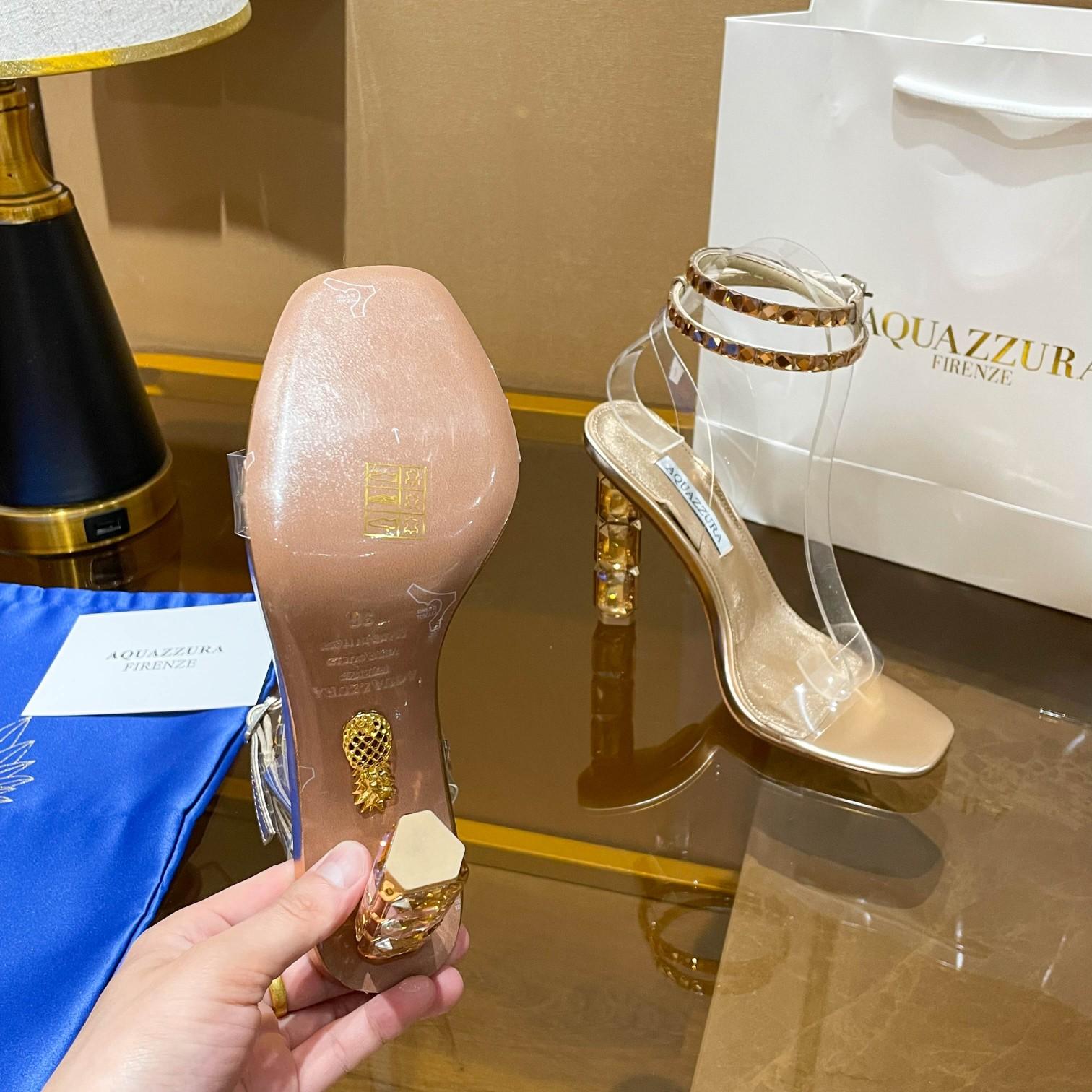 Aquazzura Aura Plexi Sandal 105 - DopestKickz