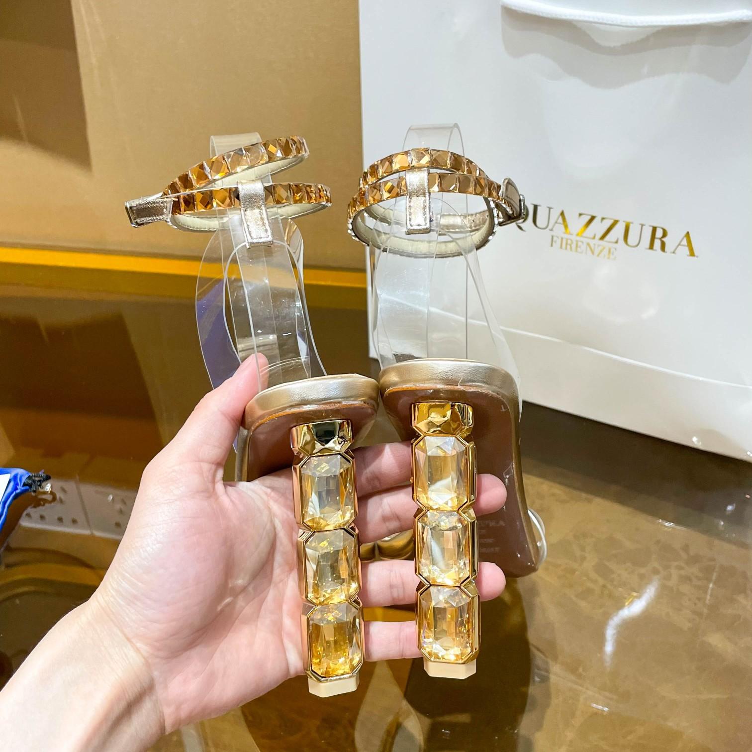 Aquazzura Aura Plexi Sandal 105 - DopestKickz