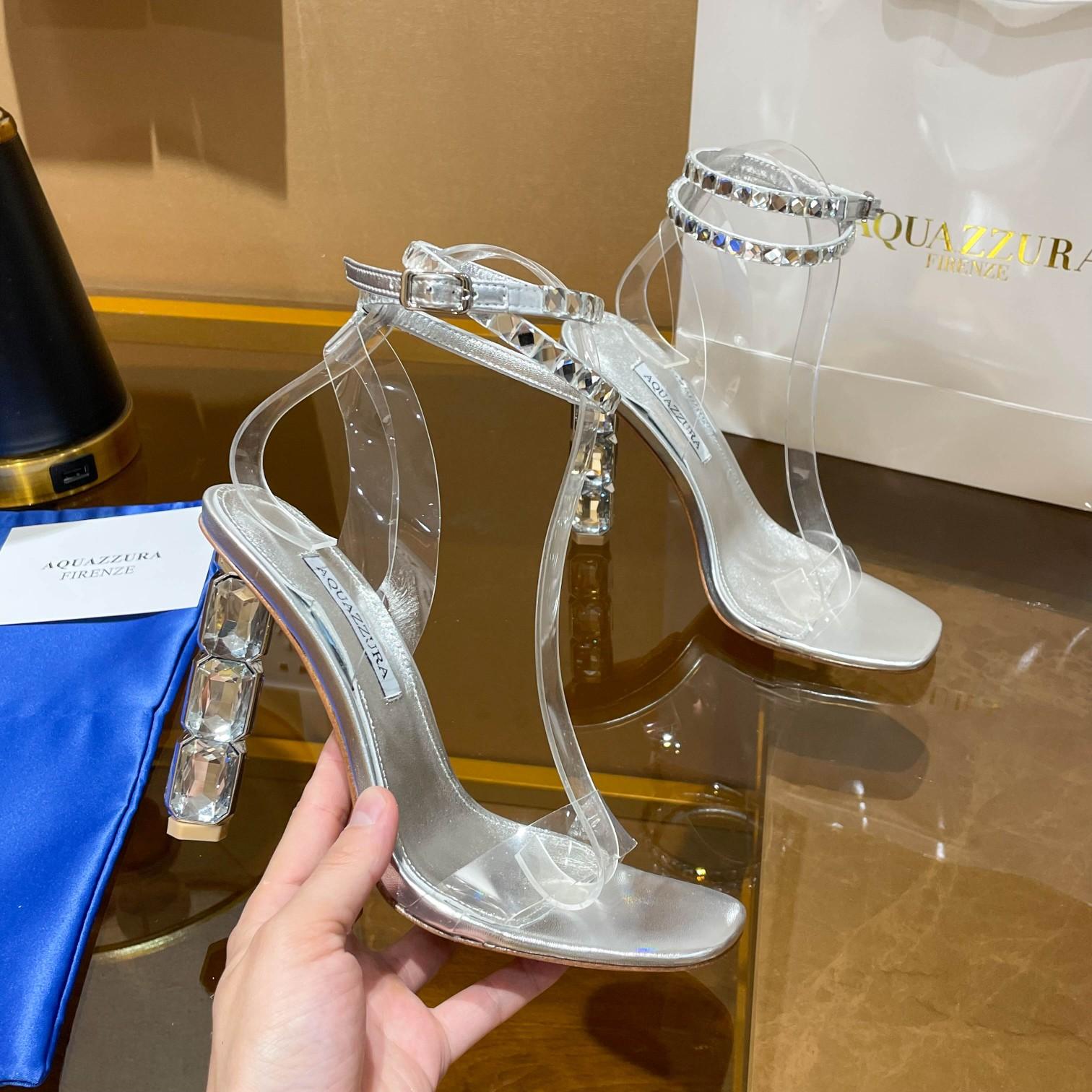 Aquazzura Aura Plexi Sandal 105 - DopestKickz