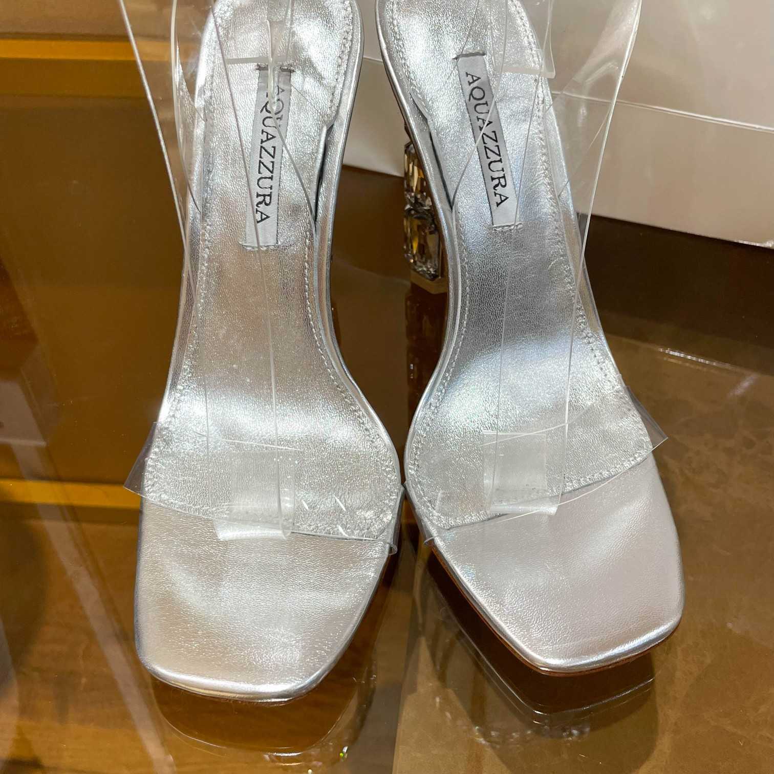 Aquazzura Aura Plexi Sandal 105 - DopestKickz