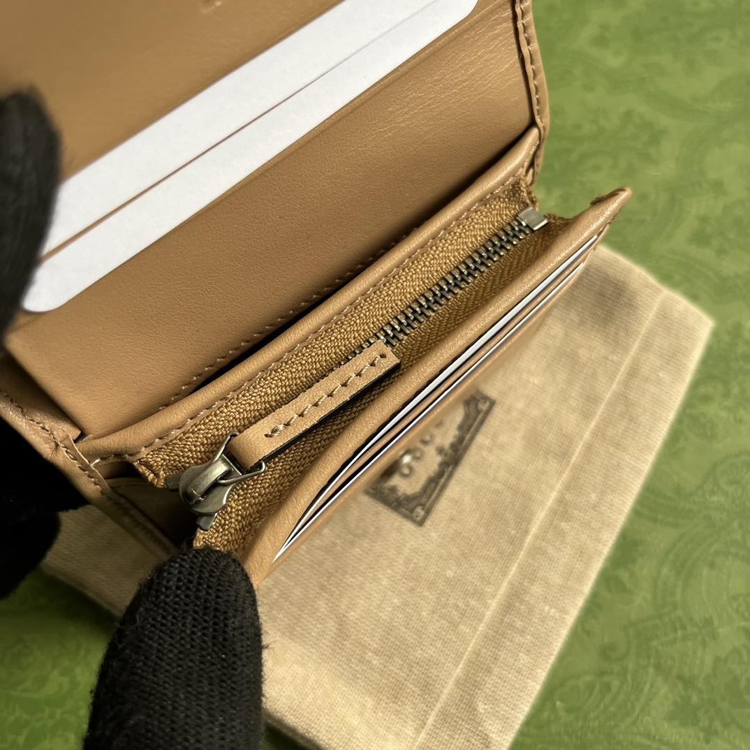 Gucci GG Marmont Matelassé Card Case Wallet - DopestKickz