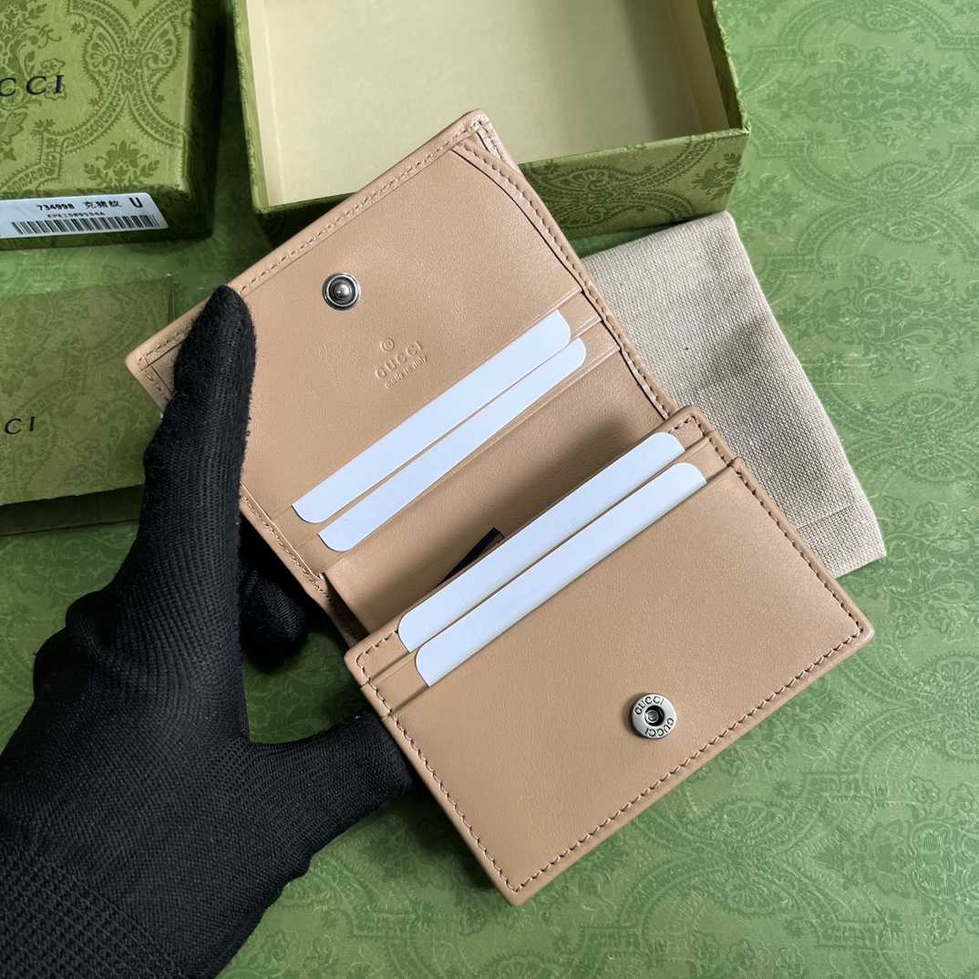 Gucci GG Marmont Matelassé Card Case Wallet - DopestKickz