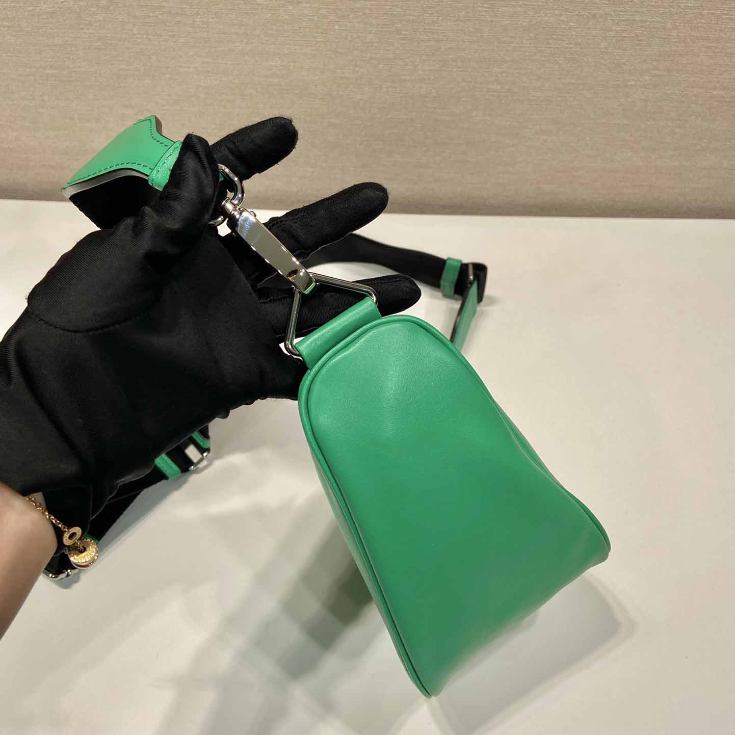 Prada Triangle Leather Bag - DopestKickz