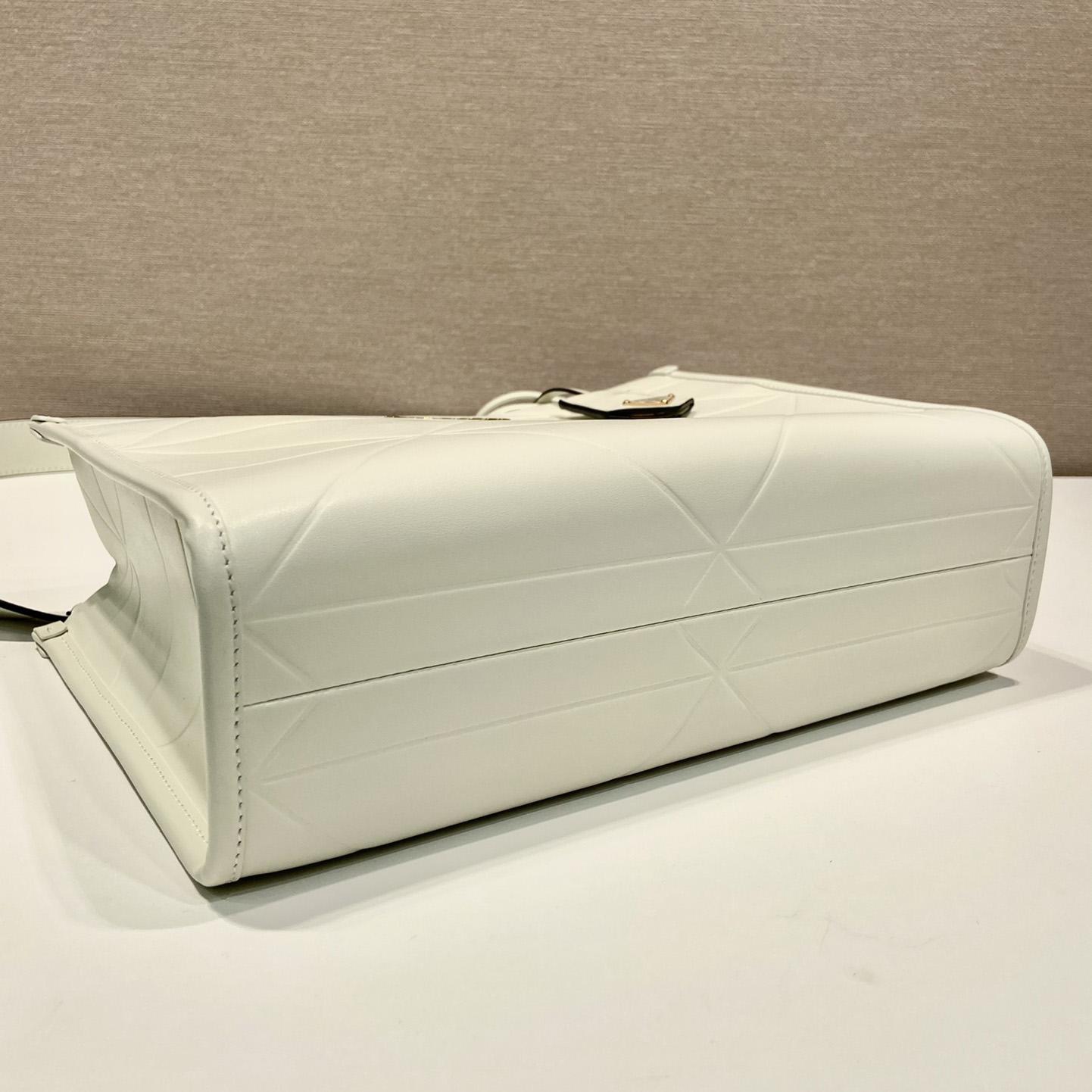 Prada Small Leather Prada Symbole Bag With Topstitching - DopestKickz