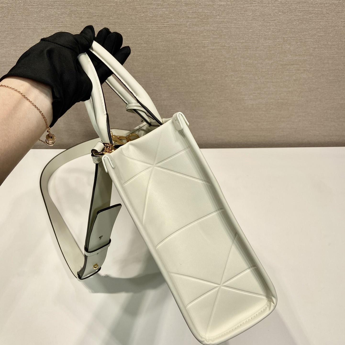 Prada Small Leather Prada Symbole Bag With Topstitching - DopestKickz