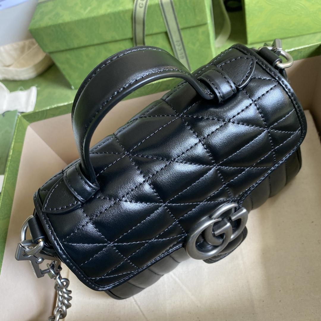 Gucci GG Marmont Mini Top Handle Bag(21*15.5*8cm) - DopestKickz