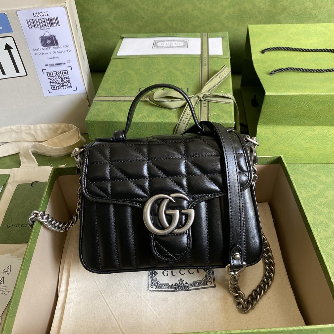 Gucci GG Marmont Mini Top Handle Bag(21*15.5*8cm) - DopestKickz