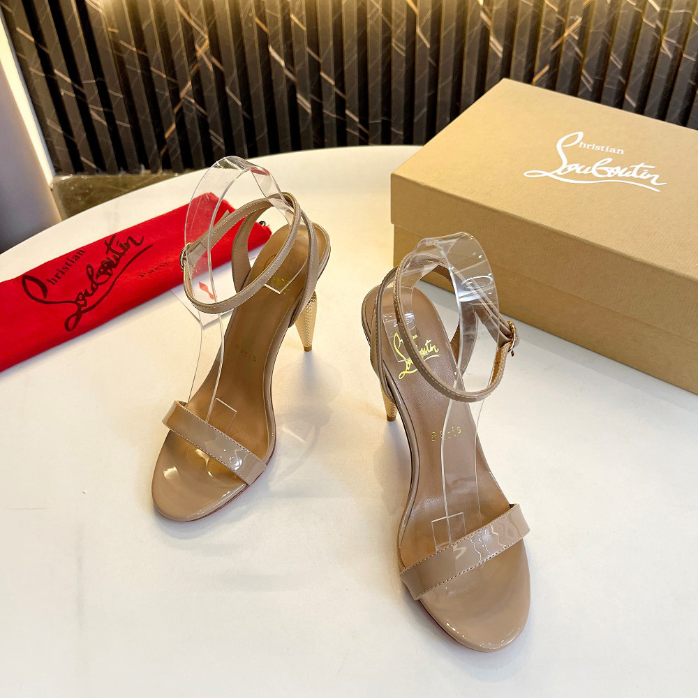 Christian Louboutin Lipqueen 105 Patent Leather Sandals - DopestKickz