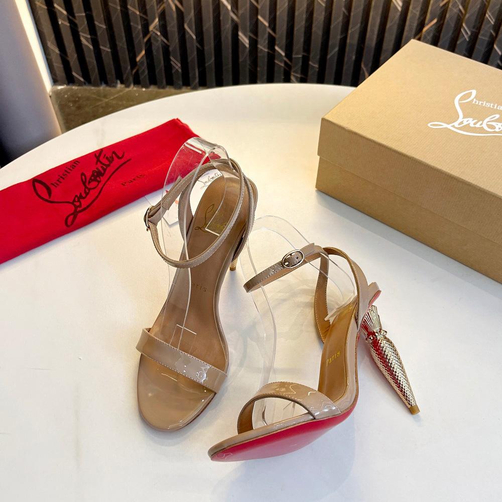 Christian Louboutin Lipqueen 105 Patent Leather Sandals - DopestKickz
